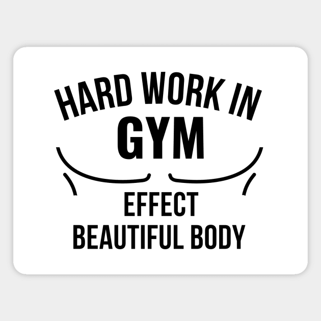 Gym quote Magnet by Cute Tees Kawaii